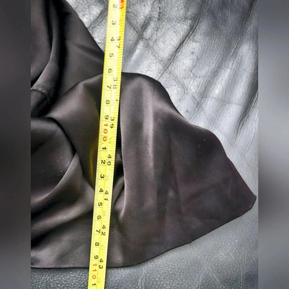 St. John Caviar Black Silky Wide-Leg Trouser Travelers Luxury Pants Size 12 - Picture 12 of 14